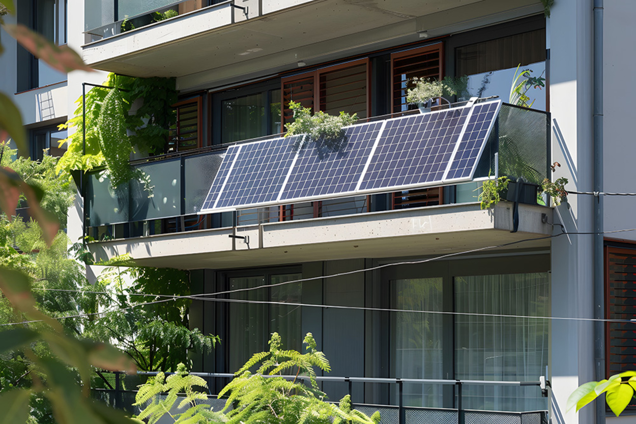 Balkon­kraftwerk bei Werlitz GmbH in Fritzlar
